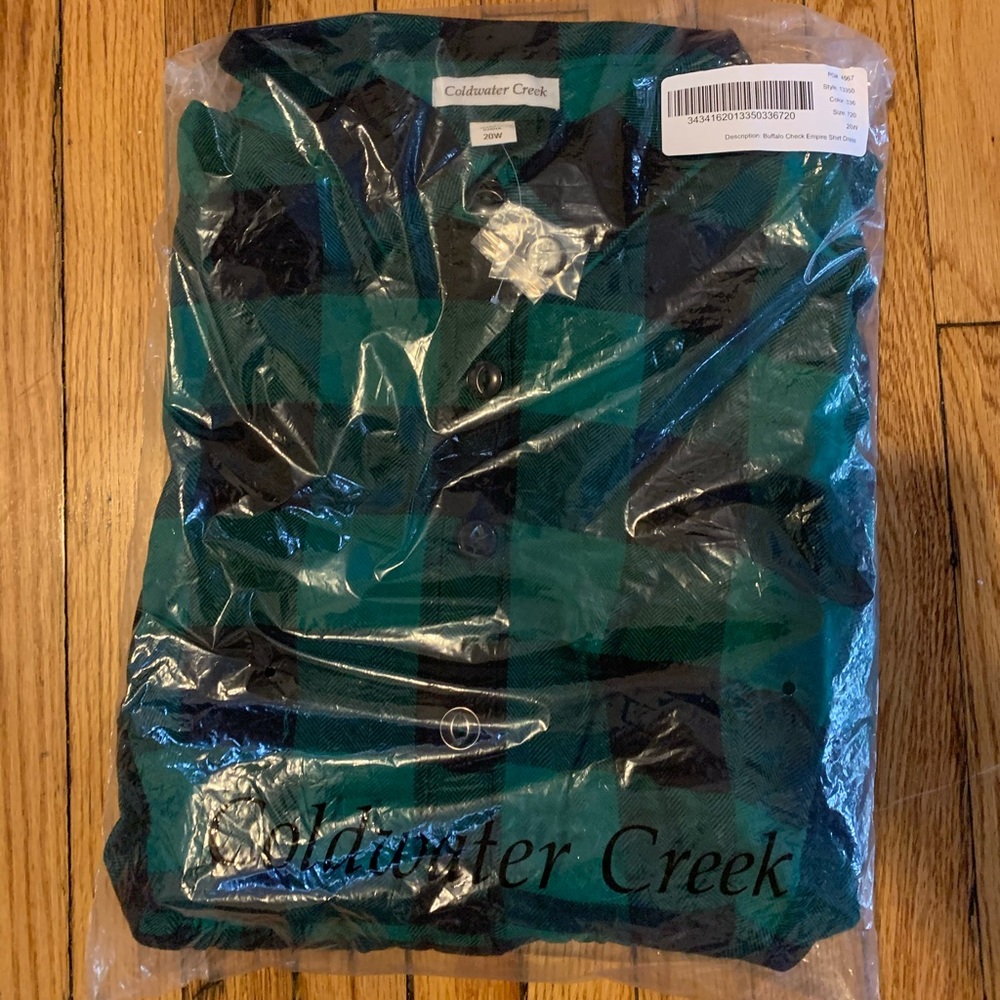 Buffalo Check Empire Shirt Dress